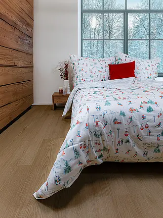 FLEURESSE | Biancheria da letto in raso 70x90cm/140x200cm BED ART WINTERSPEZIAL Snow White | 